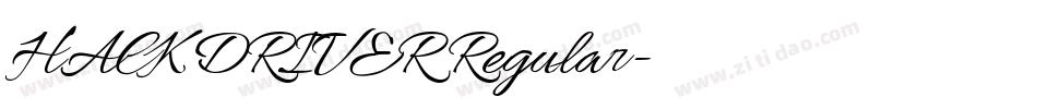 HACKDRIVER Regular字体转换